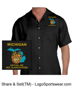 MABAS Bahama Camp Shirt - Black Design Zoom